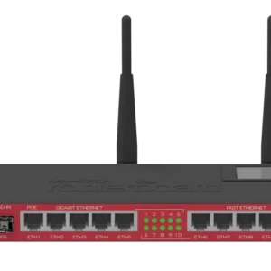 Mikrotik RB2011UIAS-2HND-IN routeur sans fil Gigabit Ethernet Monobande (2,4 GHz) Noir, Bordeaux
