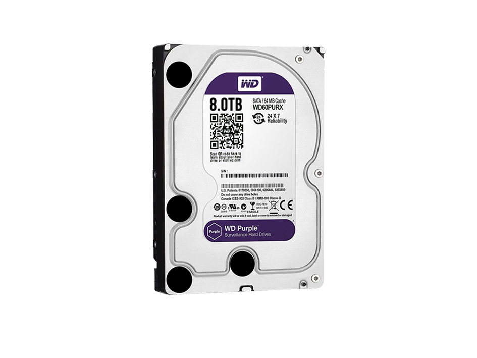 Disque dur interne Western Digital Purple Surveillance HDD 8To 6Gb/s 3.5''