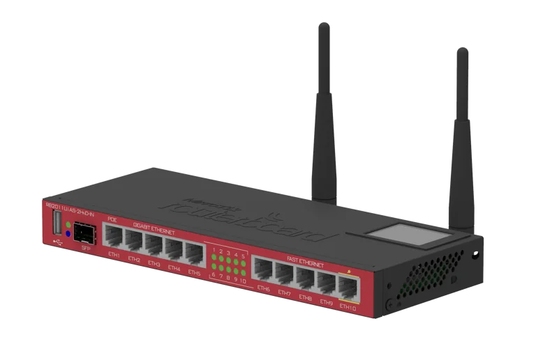 Mikrotik RB2011UIAS-2HND-IN routeur sans fil Gigabit Ethernet Monobande (2,4 GHz) Noir, Bordeaux – Image 2