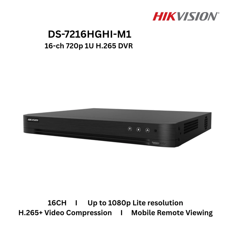 Enregistreur numérique hikvision H.265 16 canaux 720p 1U – Image 2