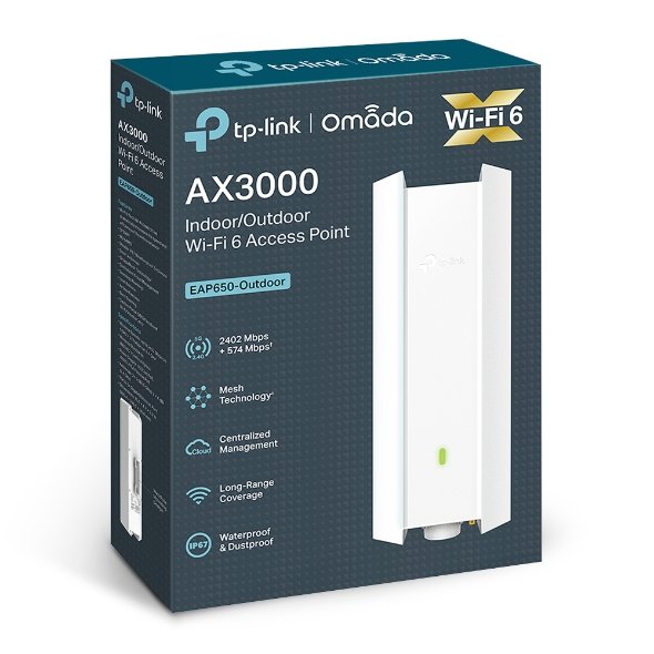 Point d'accès TP-LINK WiFi 6 intérieur/extérieur AX3000