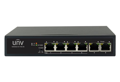 Switch PoE 4 ports 10/100 UNV NSW2010-6T-POE-IN avec port de liaison montante Ethernet